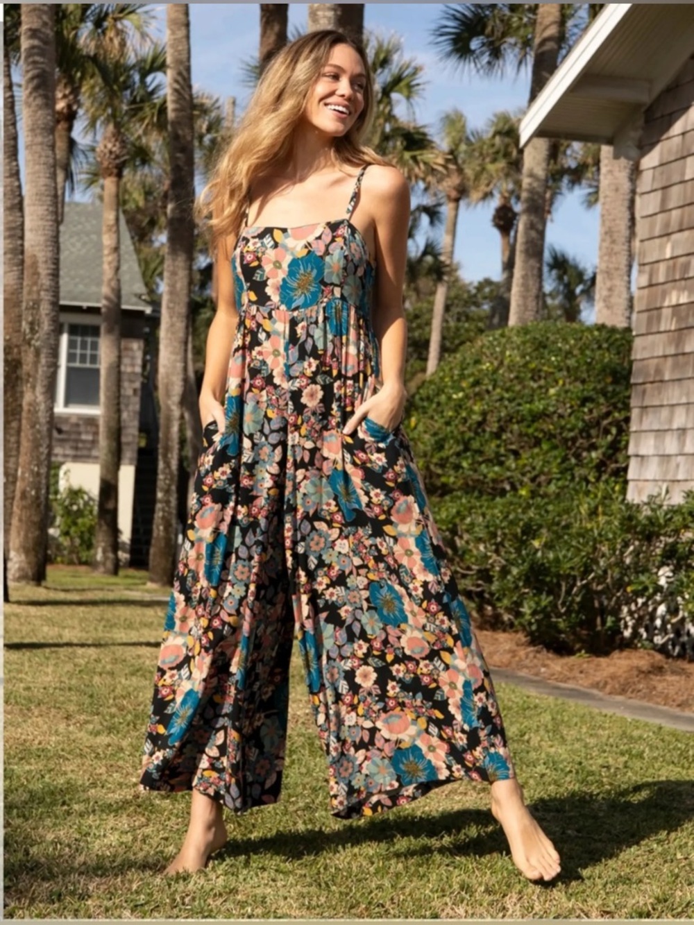 Natural Life Bailey Jumpsuit Pink Petunia XL